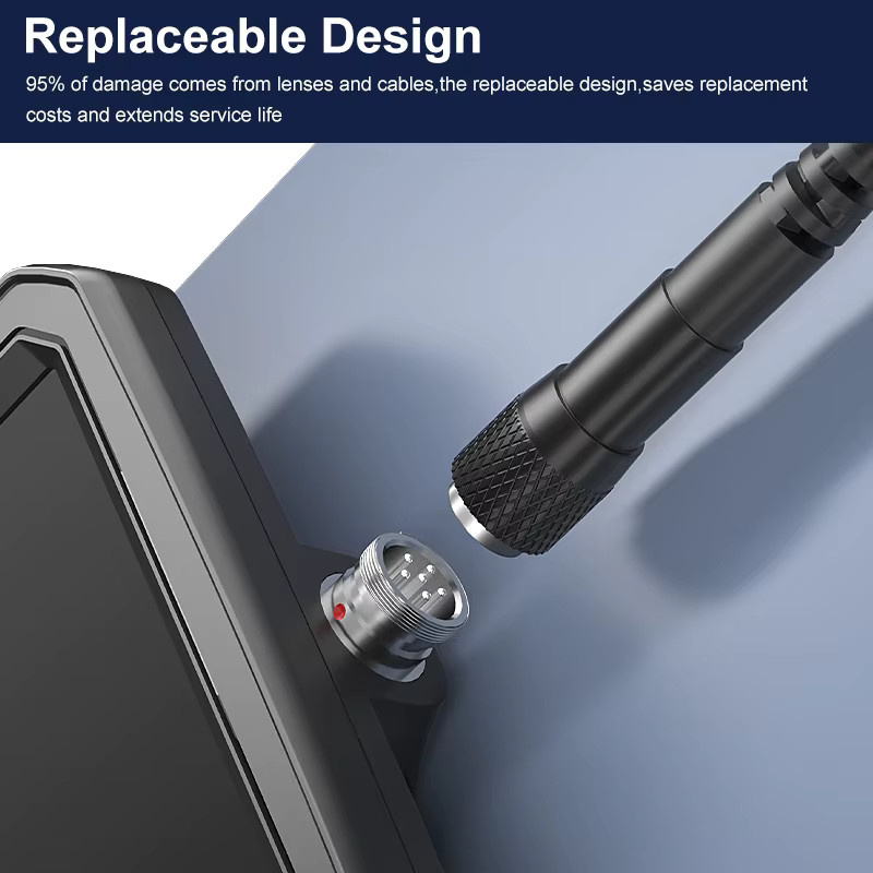 ILIHOME Handheld Endoskop mit 4,3 Zoll IPS Bildschirm, 2,0 MP Autofokus Kamera und wasserdichter Videosonde in Schwarz - Bild 5