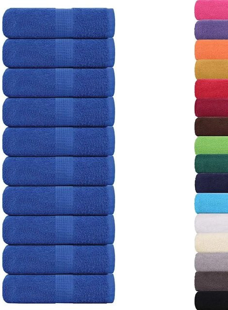 vidaXL FROGN Waschhandtücher 10er Set aus 100% Baumwolle in Blau, B/H: 30 x 30 cm - Bild 1