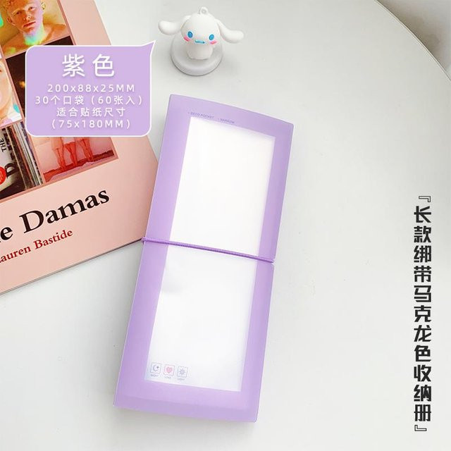 Yoofun Scrapbooking Album mit 30 Blättern, transparentes Fotoaufbewahrungsbuch und Kartenhalter in Purple - Bild 1