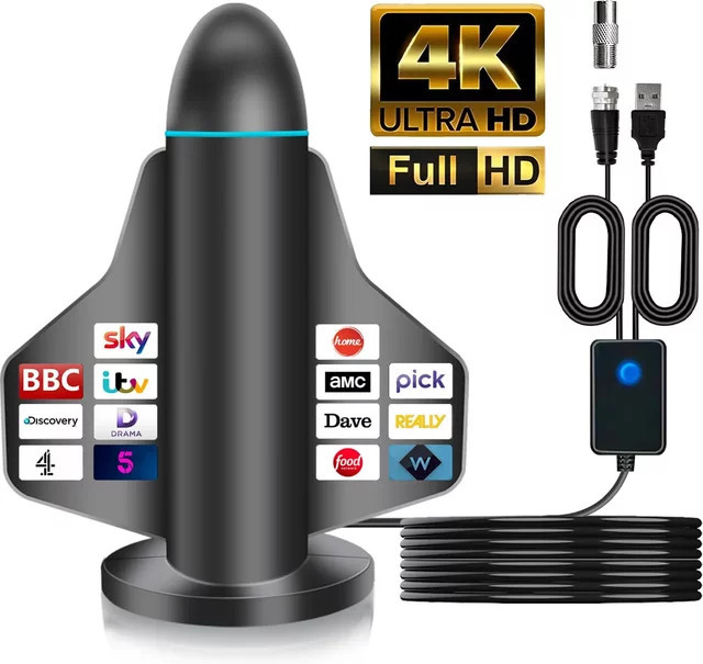 YUNYINMING Indoor HD Digital TV Antenne für HDTV in Schwarz - Bild 1