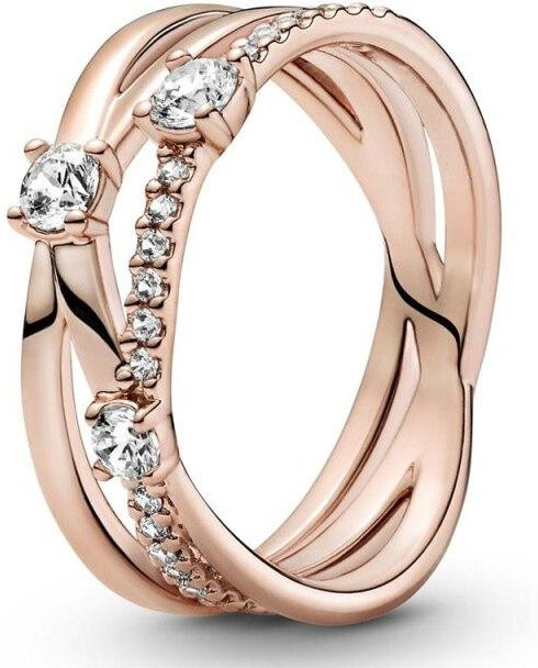 YIRAN Jewelry Wishbone Herz Ring, 925 Silber, Zirkonia, Damen - Bild 1