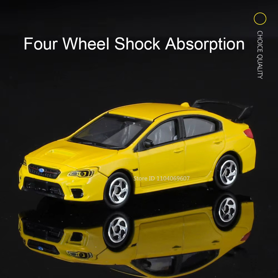 XMD Impreza WRX STI Sportwagen, Spielzeugmodell, 1:64, Metall, Gelb - Bild 3