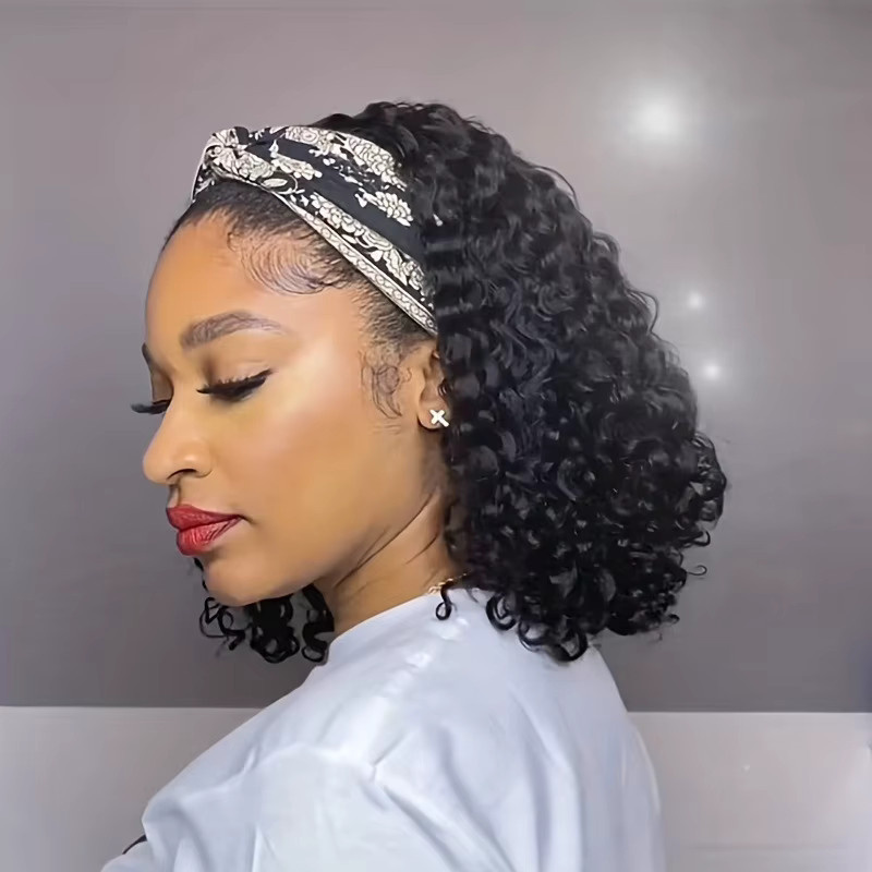 FIUMER Perücke, Body Wave Brasilianische Remy Echthaar, Kinky Curly, Damen - Bild 2