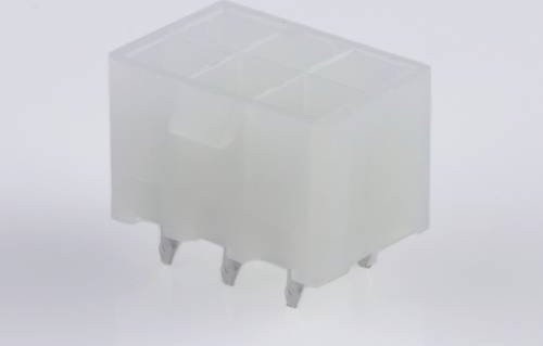 Molex Einbau-Stiftleiste Standard 6-polig in Weiß - Bild 1