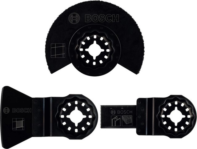 Bosch Starlock Fliesen-Set Promoline für Multifunktionswerkzeuge, 3-teilig, Schwarz - Bild 1