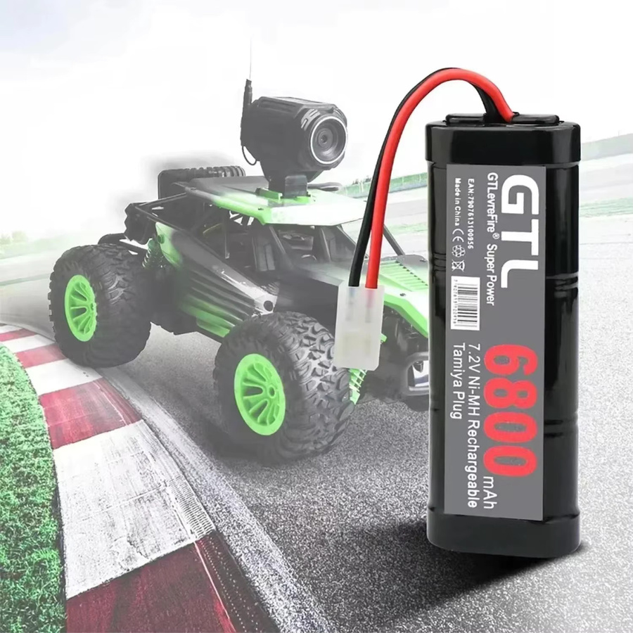 KEPAH NiMH Ersatz Akku 7,2 V mit 6800 mAh und Tamiya Stecker in Schwarz für RC Spielzeug Rennwagen Boote und Flugzeuge - Bild 4