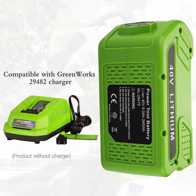 GreenWorks 40V 6000mAh Li-Ionen-Akku für G-MAX Elektrowerkzeuge - Bild 1