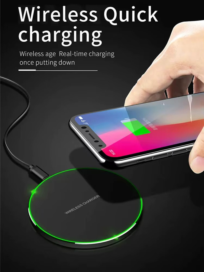 VIKEFON Kabelloses Schnellladegerät für iPhone 17 bis 12 Pro Max, Samsung Galaxy S23 und Xiaomi in Schwarz - Bild 6
