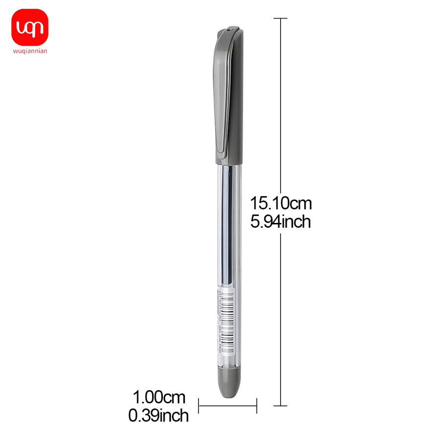 WQN Gelstift mit schwarzer Tinte und 0,5 mm Spitze in Schwarz - Bild 2