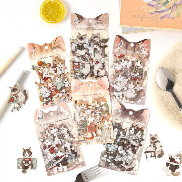 20 Stück Set Niedliche Katzen-Aufkleber in Multicolour für Scrapbooking und DIY Album-Dekoration - Bild 1
