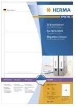 HERMA SuperPrint Aktenetiketten für Aktenordner, weiß, 400 Stück (100 Bogen), Breite: 6,1 cm, Höhe: 19,2 cm - Bild 1
