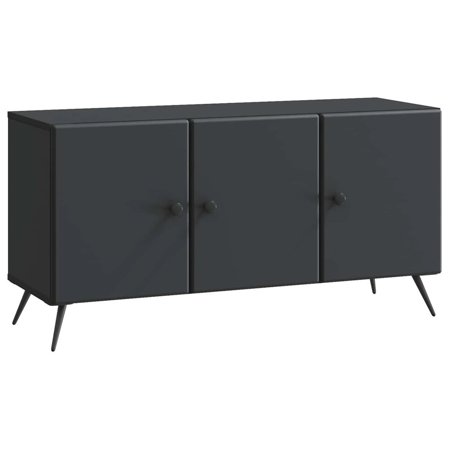 vidaXL TV-Schrank in Schwarz aus MDF mit minimalistischem Design, B/T/H: 99 x 34,5 x 50 cm - Bild 2