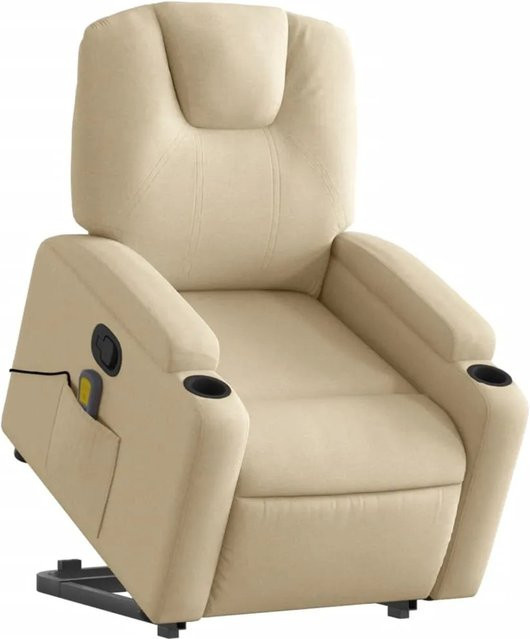 vidaXL Massagesessel mit Aufstehhilfe Modell 10 in Creme aus Stoff - Bild 1