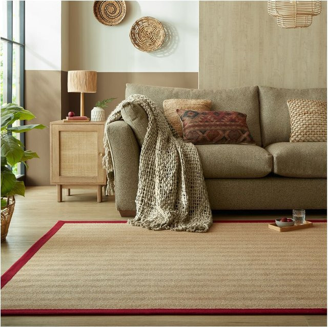 Jute-Teppich Kadima Design Fischgrät in Rot, B/T: 200 x 290 cm - Bild 1