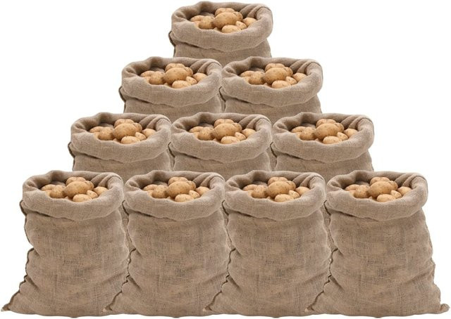 Vidaxl Jutesäcke aus 100% Jute in Beige, 10 Stück, B: 60 cm, H: 105 cm - Bild 1