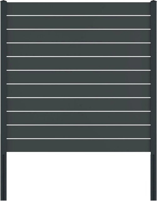 Vidual Sichtschutzzaun Line 150 aus Aluminium in Anthrazit, Höhe: 1,8 m, Breite: 31,91 m - Bild 1