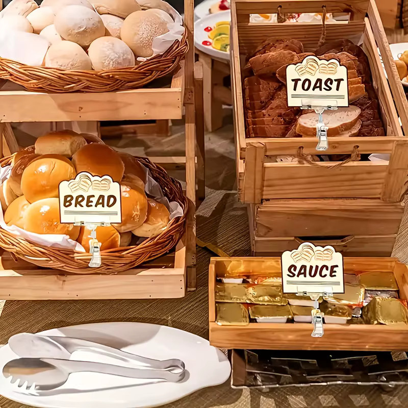 6 Stück transparente Schilderhalter aus Kunststoff für Supermarkt und Einzelhandel, drehbare Preisanzeige-Clips - Bild 4