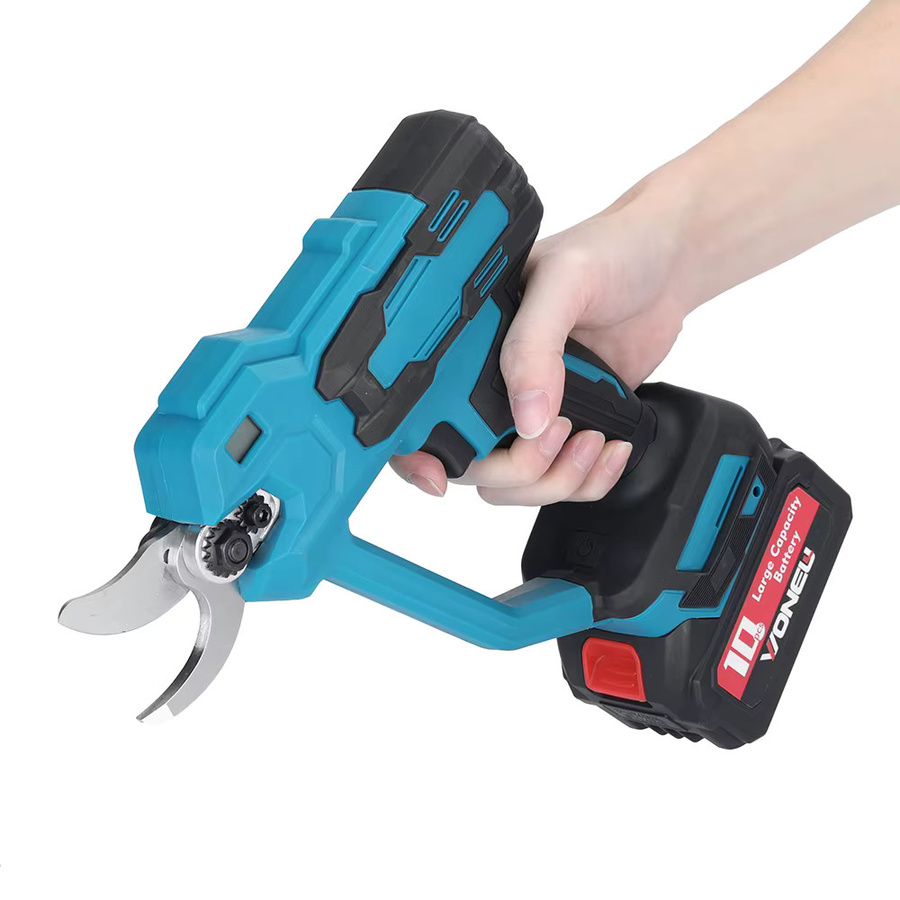 Drillpro Elektrische Gartenschere mit 30mm Schneidwerkzeug, Bürstenloser Motor, Digitalanzeige und automatischer Geschwindigkeitsregelung, Blau - Bild 6