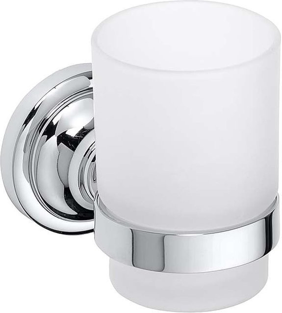 Brillantbad BETRO Glashalter aus Messing in Chrom für Bad und WC, H x B x T: 11,5 x 7,0 x 9,5 cm - Bild 1
