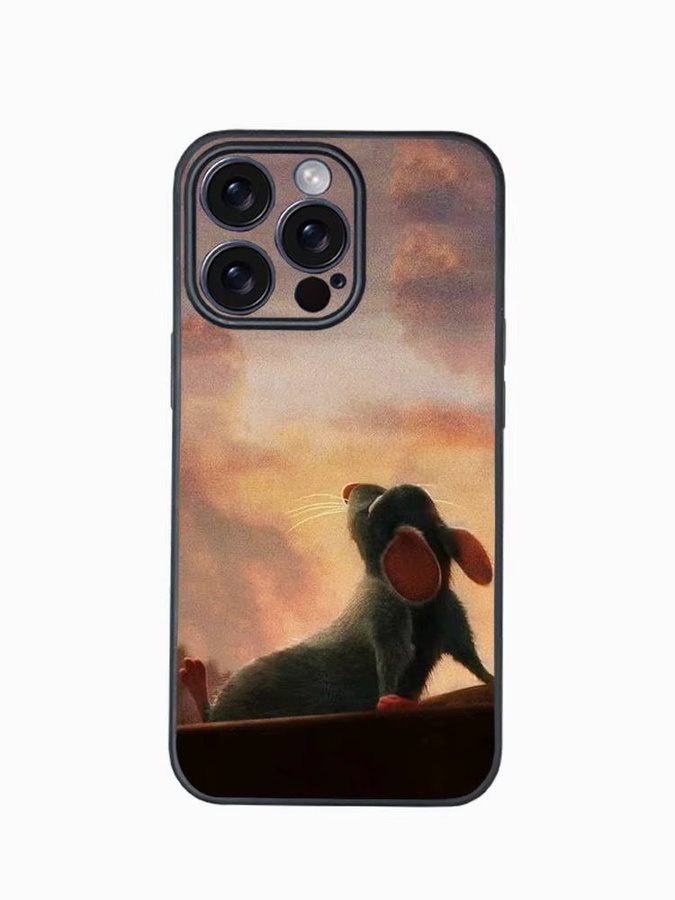 R-Ratatouille-Remy Handyhülle für iPhone 12 bis 17 Pro Max Plus Classic in Schwarz Multicolour Softshell - Bild 3