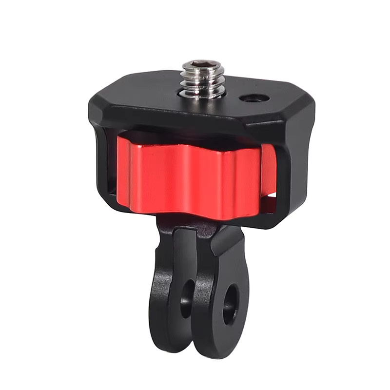 XT-XINTE Mini-Stativadapter mit 1/4 Zoll Schraube und ARRI Schnellverschlusshalterung in Schwarz für GoPro, Insta360 und DJI Osmo Action/Pocket Gimbals - Bild 1