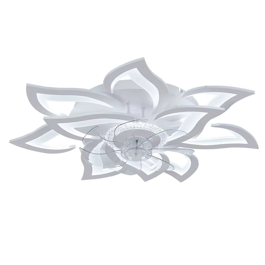 IRALAN Deckenventilator mit Licht und Fernbedienung, weißer Unterputz-Deckenventilator mit 6 Windgeschwindigkeiten für Schlafzimmer und Wohnzimmer - Bild 4