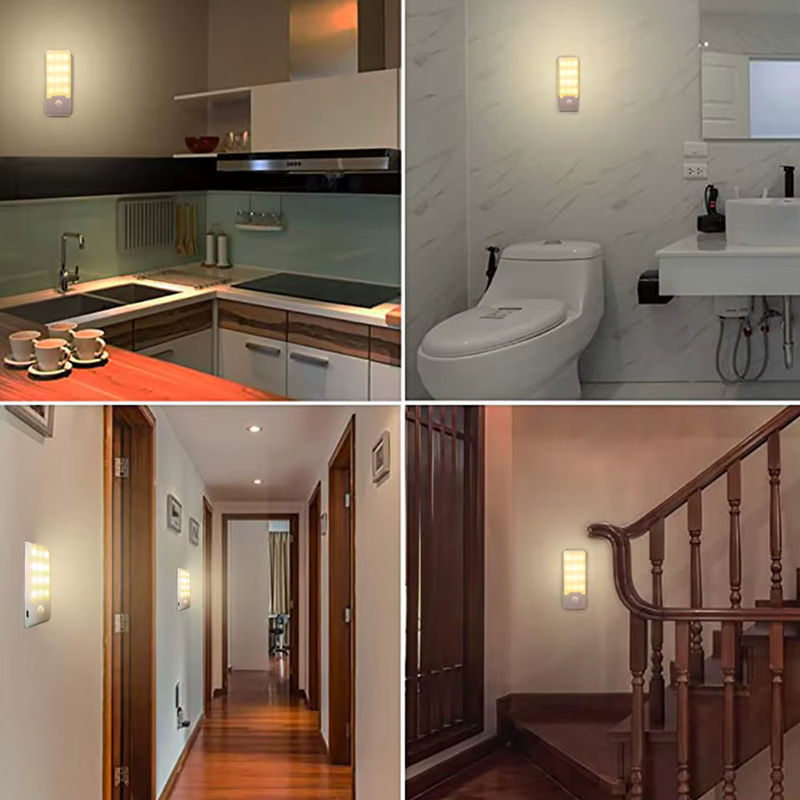 GGBEE Wiederaufladbares LED Nachtlicht mit Bewegungsmelder, Warmweiß, 12 LEDs für Flur, Badezimmer, Schrank und Küche - Bild 5