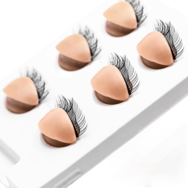 SZwatch Wimpern-Übungspaletten, 3 Paar Silikon-Augenmodelle mit Wimpern, Unisex - Bild 1