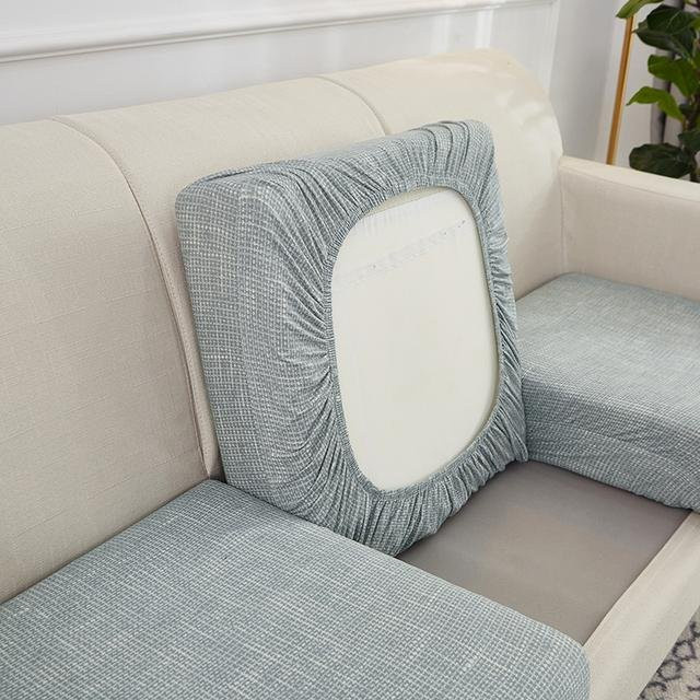 Airldianer Elastischer Sofakissenbezug mit Grafikprint in Blau, Quadratisch, Modernes Design aus Polyester und Elastan - Bild 1