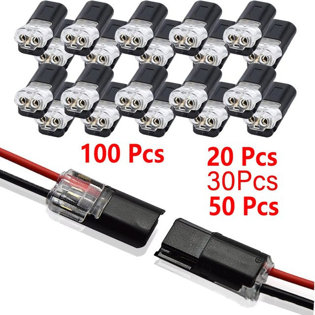 Verriegelbare Steckbare Doppeldraht-LED-Verbinder 2-Pin 2-Wege Universelle Kompakte Kabelverbinder - Bild 1