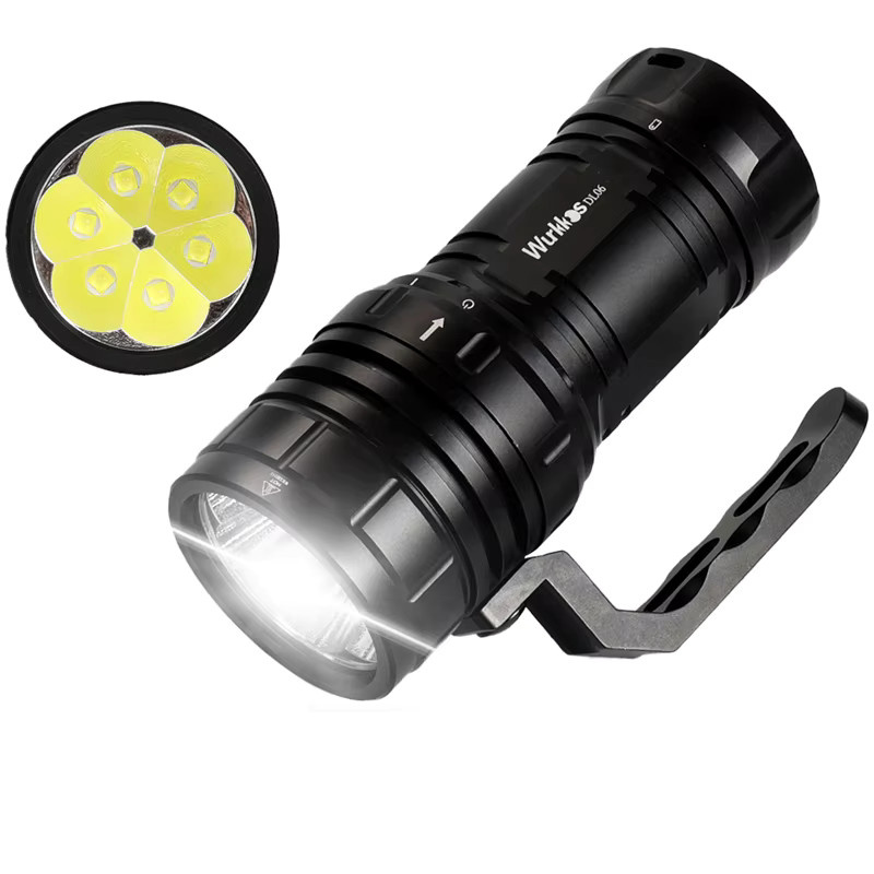 Wurkkos DL06 Hochleistungs-LED-Tauchlampe in Schwarz mit 15000 Lumen, IPX8 wasserdicht und Power Bank Funktion - Bild 6