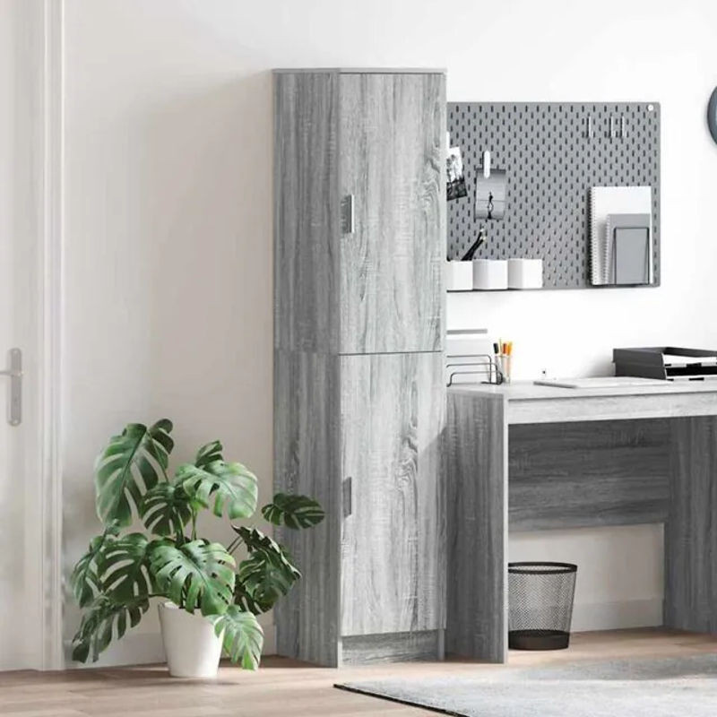 Modernes Highboard Büfett-Schrank von vidaxl in Grau aus Holzwerkstoff - Bild 1
