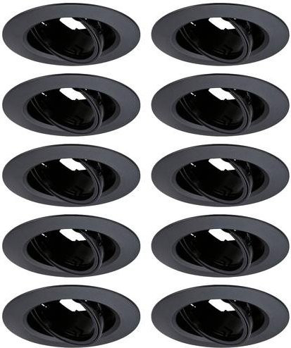Paulmann 10er Set LED Einbauleuchten GU10 Schwarz verstellbar - Bild 1