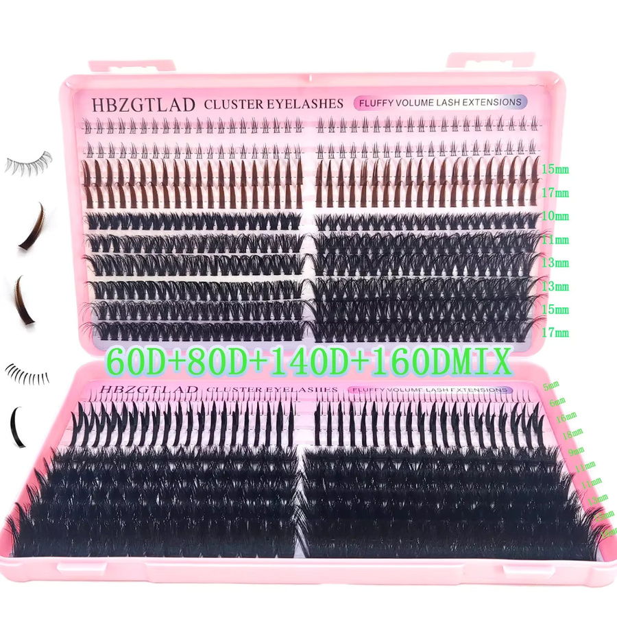 AMSDCN Wimpernbüschel, Black, Unisex - Bild 2