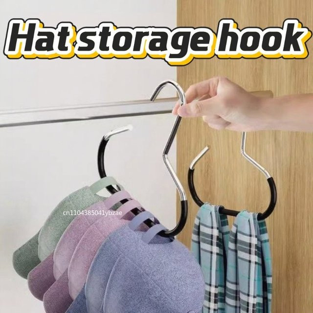 Olevo Ring Hut Aufhänger aus Metall in Weiß, rutschfester Huthalter für Schrank und Schlafzimmer - Bild 1