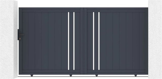 Casanoov Elektrisches Schiebetor Giona aus Aluminium in Grau inklusive Ranger C300 Motorisierung, Breite: 300 cm, Höhe: 160 cm - Bild 1