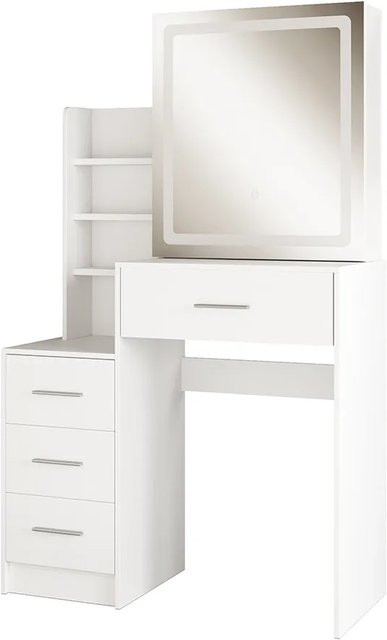 Vicco Schminktisch Lisca Weiß mit LED-Spiegel, B/T/H: 80 x 36 x 132,5 cm - Bild 2