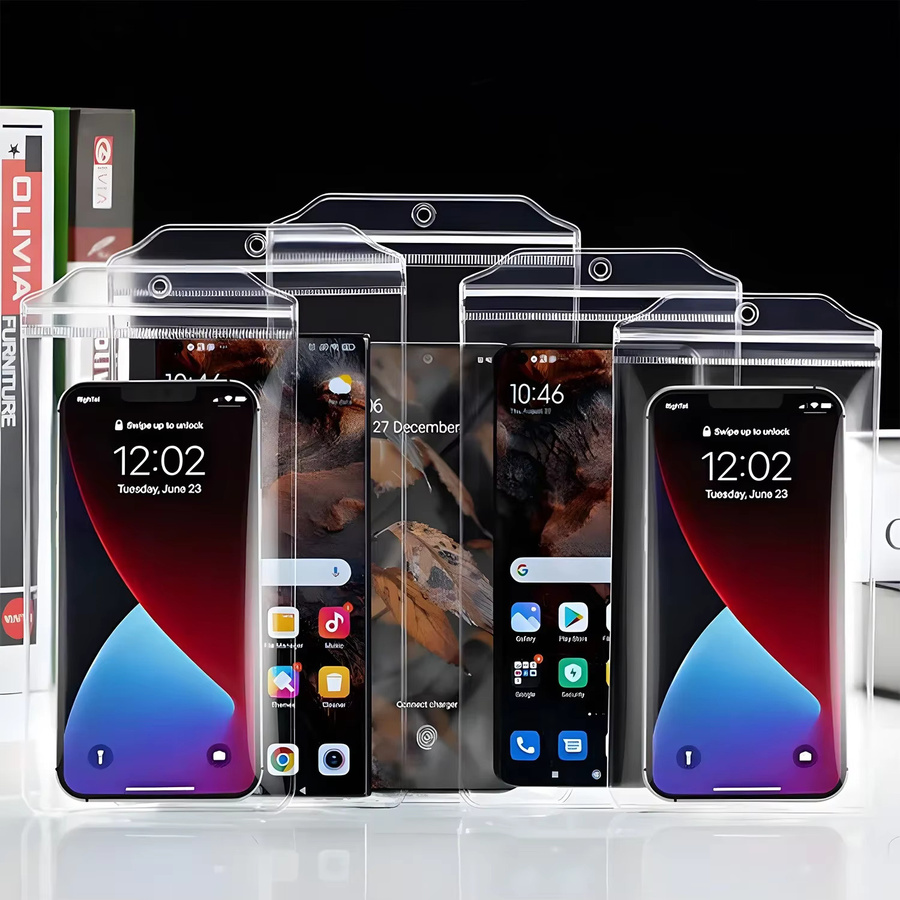 BAPPSUS Wasserdichte Handyhülle Universal Transparent Regenfeste Schutzhülle für iPhone 15 16 17 Samsung und Xiaomi - Bild 6