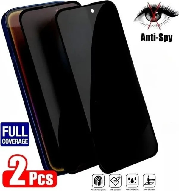 DIXSG 2 Stück Anti-Spionage-Hartglas Displayschutzfolie für iPhone 17 16 15 14 13 12 11 Pro Max Air 16e 15 Plus XR XS - Bild 1