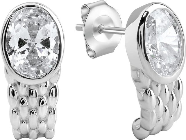 Zeeme Ohrstecker 925 Silber, Zirkonia, Unisex - Bild 1