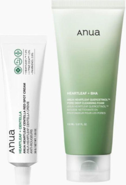 Anua Heartleaf Trouble Intensive Pflege Set, Creme 30g, Reinigungsschaum 150ml - Bild 1