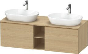 Duravit Waschtischunterschrank D-Neo in Beige, Wandmontage, B/T: 140 x 55 cm - Bild 1
