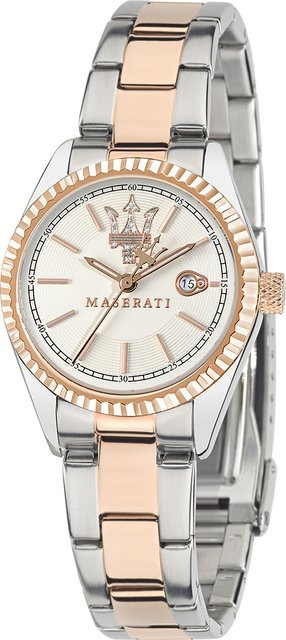 Maserati Damenuhr, Quarz, Edelstahl, Silber, 31 mm, 10 ATM - Bild 1