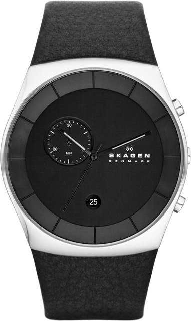 SKAGEN Havene Armbanduhr, Quarz, Edelstahl, Schwarz, Silber, Unisex - Bild 1