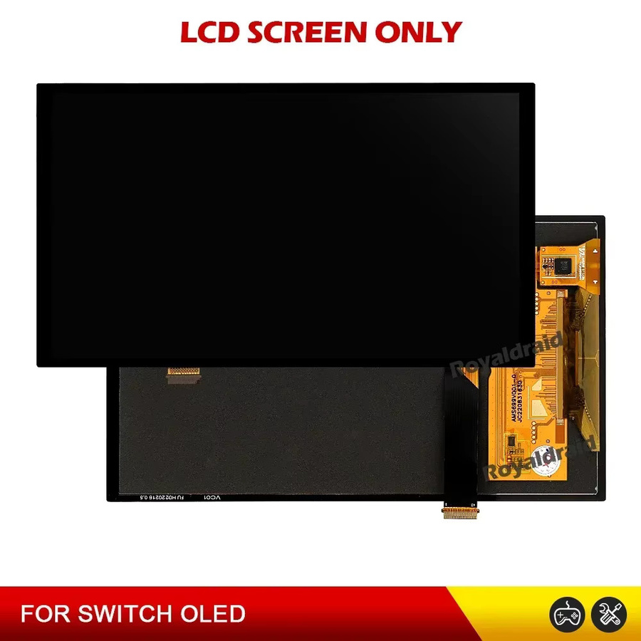 Nintendo Switch OLED Ersatz-LCD-Display mit Rahmen in Schwarz - Bild 2