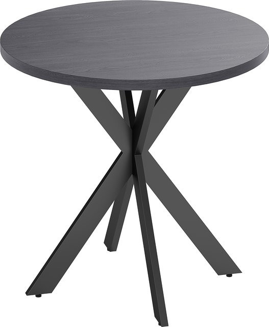 HOMCOM Esstisch rund in Schwarz mit Spinnenfuß für 2-4 Personen, moderner Küchentisch für Küche, Esszimmer und Wohnzimmer, Durchmesser: 75 cm - Bild 1