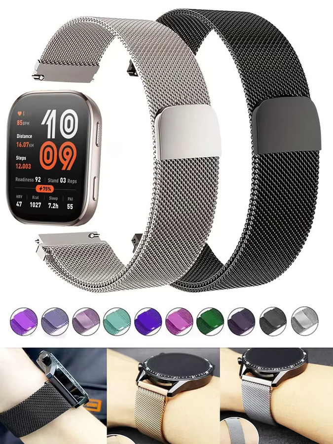 PEO Uhrenarmband Edelstahl, Milanaise, Unisex - Bild 5