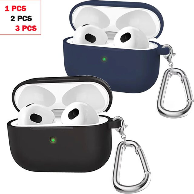 Silikon-Kopfhörerhülle für Apple AirPods 3, 4 und AirPods Pro 2 in Grau und Multicolour - Bild 1