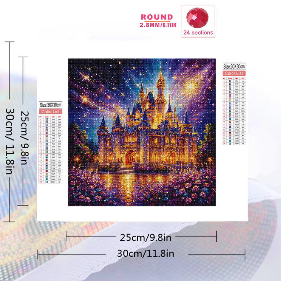 EverShine 5D DIY Diamant-Mosaik Stickerei Landschaft und Blumen als Strass-Gemälde in Mehrfarbig - Bild 2