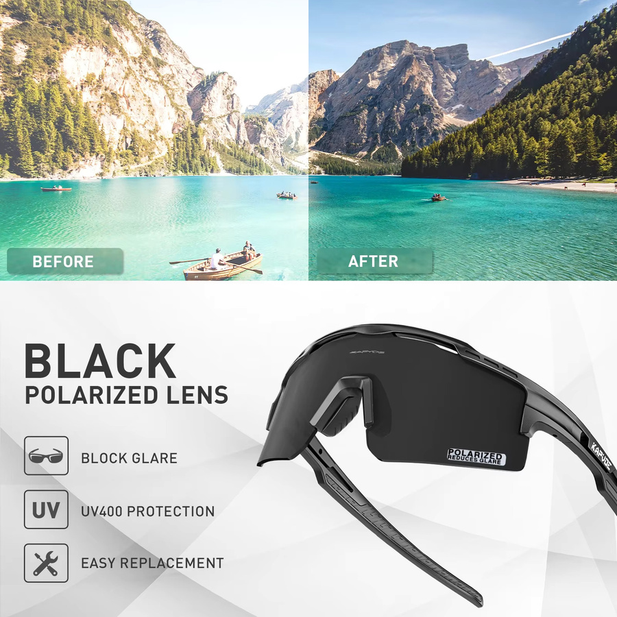 Kapvoe Sportsonnenbrille, Wrap, Vollrand, Kunststoff, Unisex - Bild 2